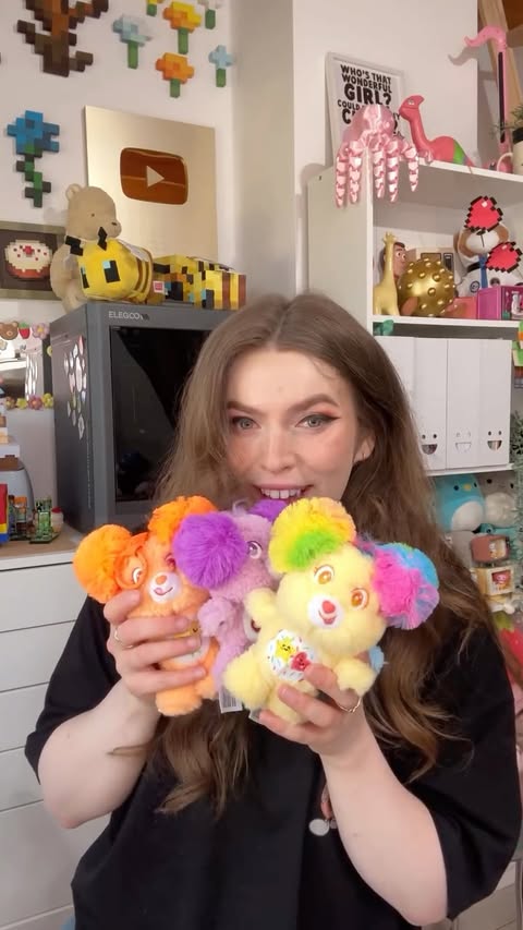 Instagram post by @celynhaf for Basic Fun!. Caption reads: [...] #blindbag #carebears #mystery @basicfunuk.