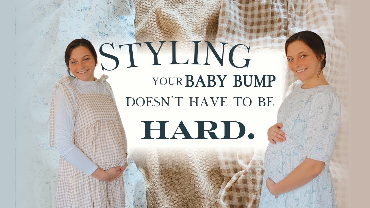 YouTube post by @Kim_Martin for The Main Street Exchange | Gordonville PA. Caption reads: Maternity Tips & Tricks from a Mennonite....