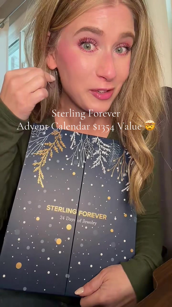 TikTok post by @iamsarahtonin for Sterling Forever. Caption reads: [...] silver and 14 karat gold plated! @Sterling....