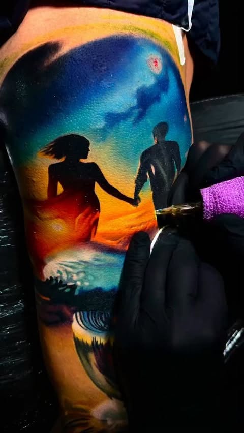 Instagram post by @gorskytattoos for World Famous Tattoo Ink. Caption reads: Sometimes the most important part of the process....