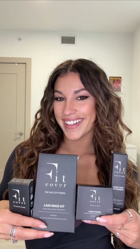 Instagram post by @miaroselli for Fitcover. Caption reads: @fitcoveraustralia is NFL Cheerleader approved....