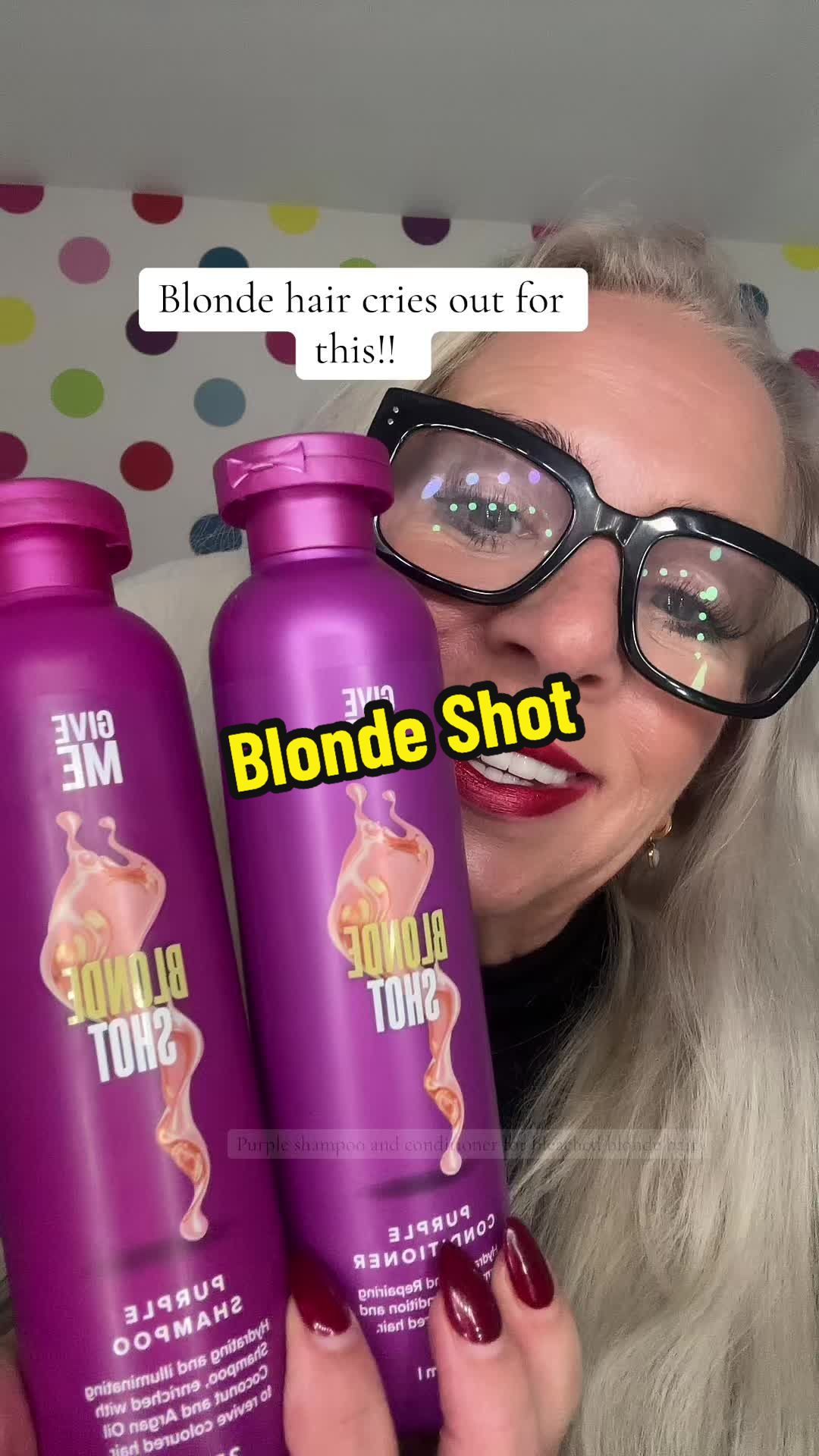 TikTok post by @styleover50withcazz for Give Me Cosmetics. Caption reads: [...] and conditioner from give me cosmetics to....