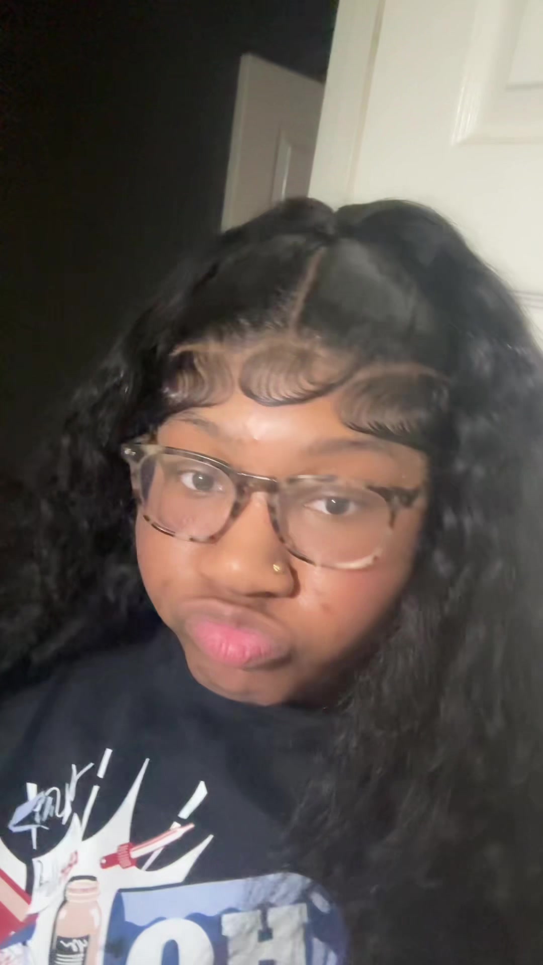 TikTok post by @kiyaroial for Bling Hair. Caption reads: Watch me install this deep wave unit @Bling Hair....