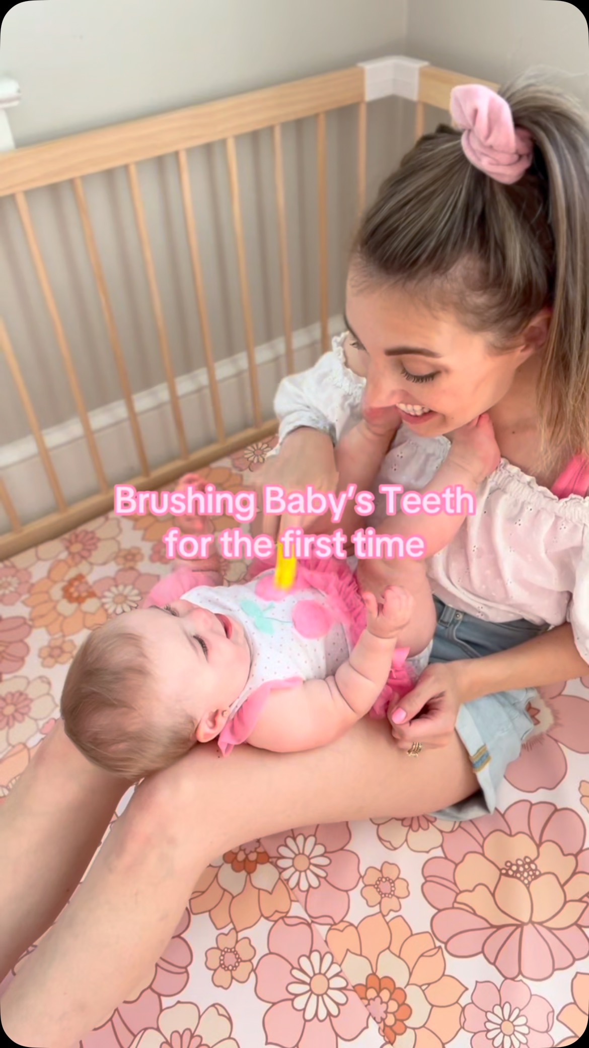 Instagram post by @shaunaspeechmama for Frida Baby. Caption reads: You can start giving gum massages when baby is a....