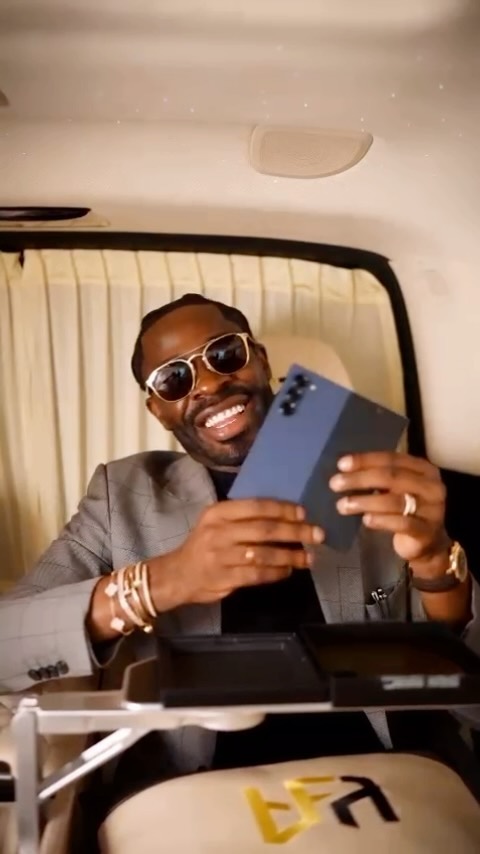 Instagram post by @prince_ii for Samsung Nigeria. Caption reads: My babyyyyyy is hereeeeee. With the special custom....