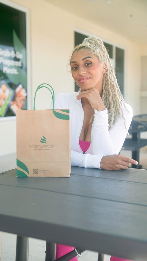 Instagram post by @x.athletica for Ideal Nutrition. Caption reads: Say hellooooo to your new obsession 😍 the Mango....