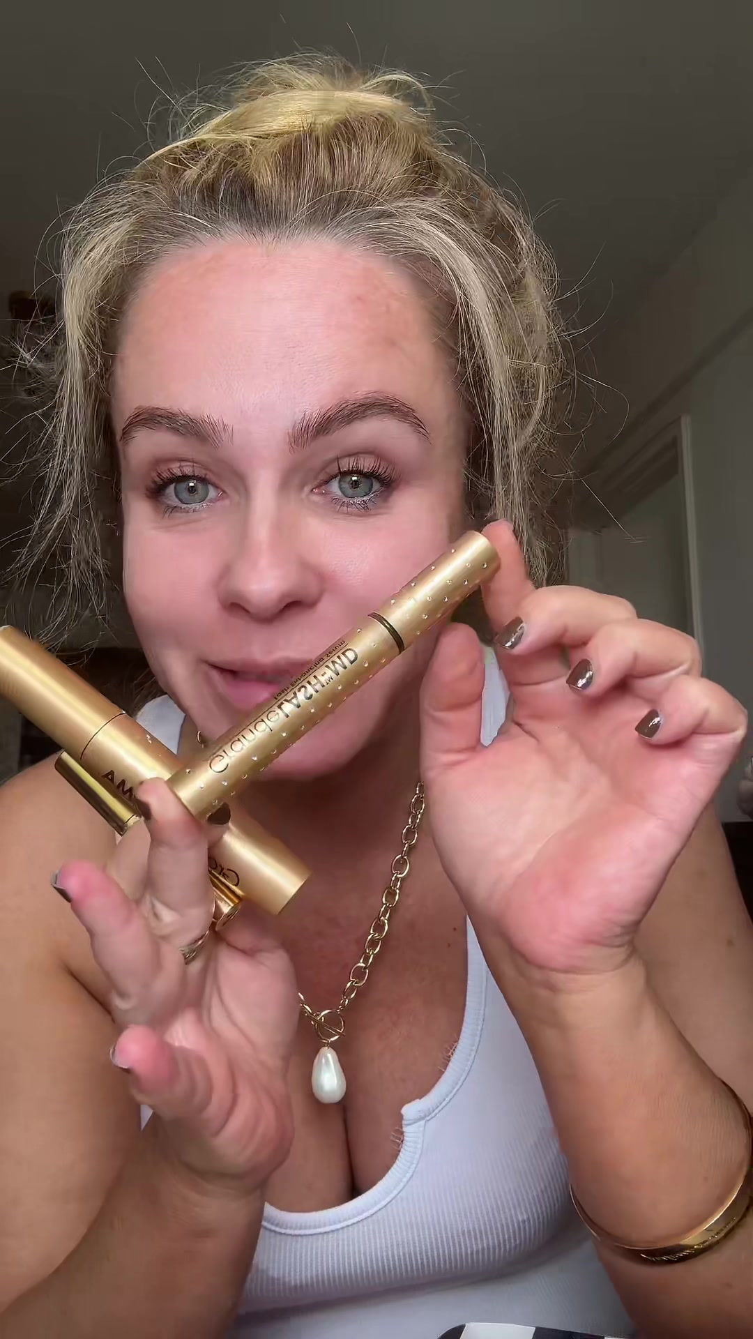 TikTok post by @iamliz917 for Grande Cosmetics. Caption reads: Absolutely love my@Grande Cosmetics lash serum for....