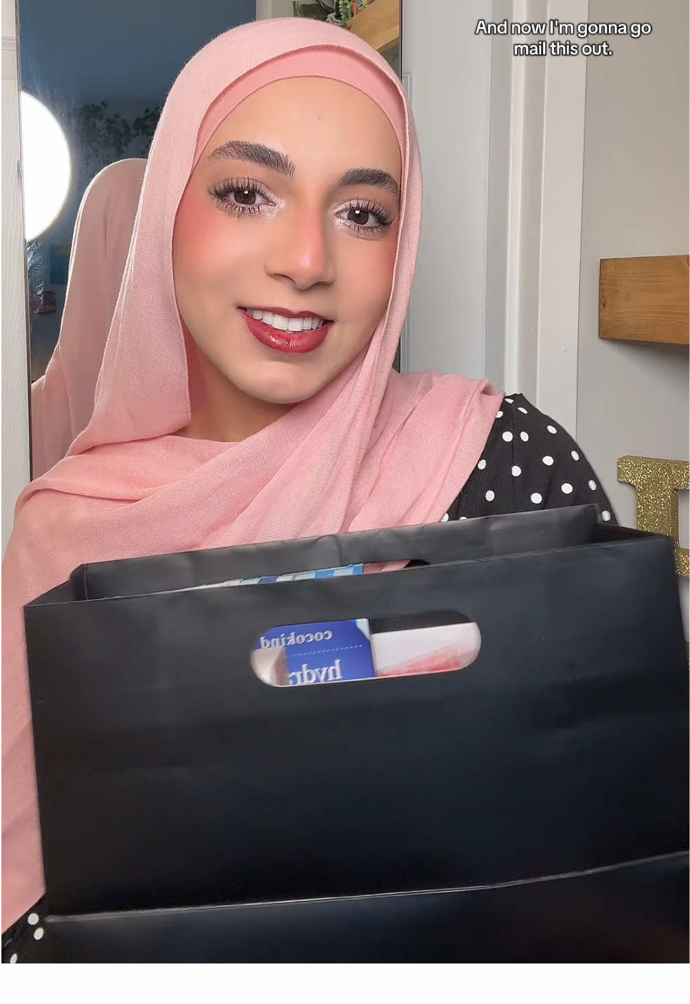 TikTok post by @luluyousefff for Cocokind. Caption reads: [...] #pr #kindness #socialmedia #hijabi @cocokind....