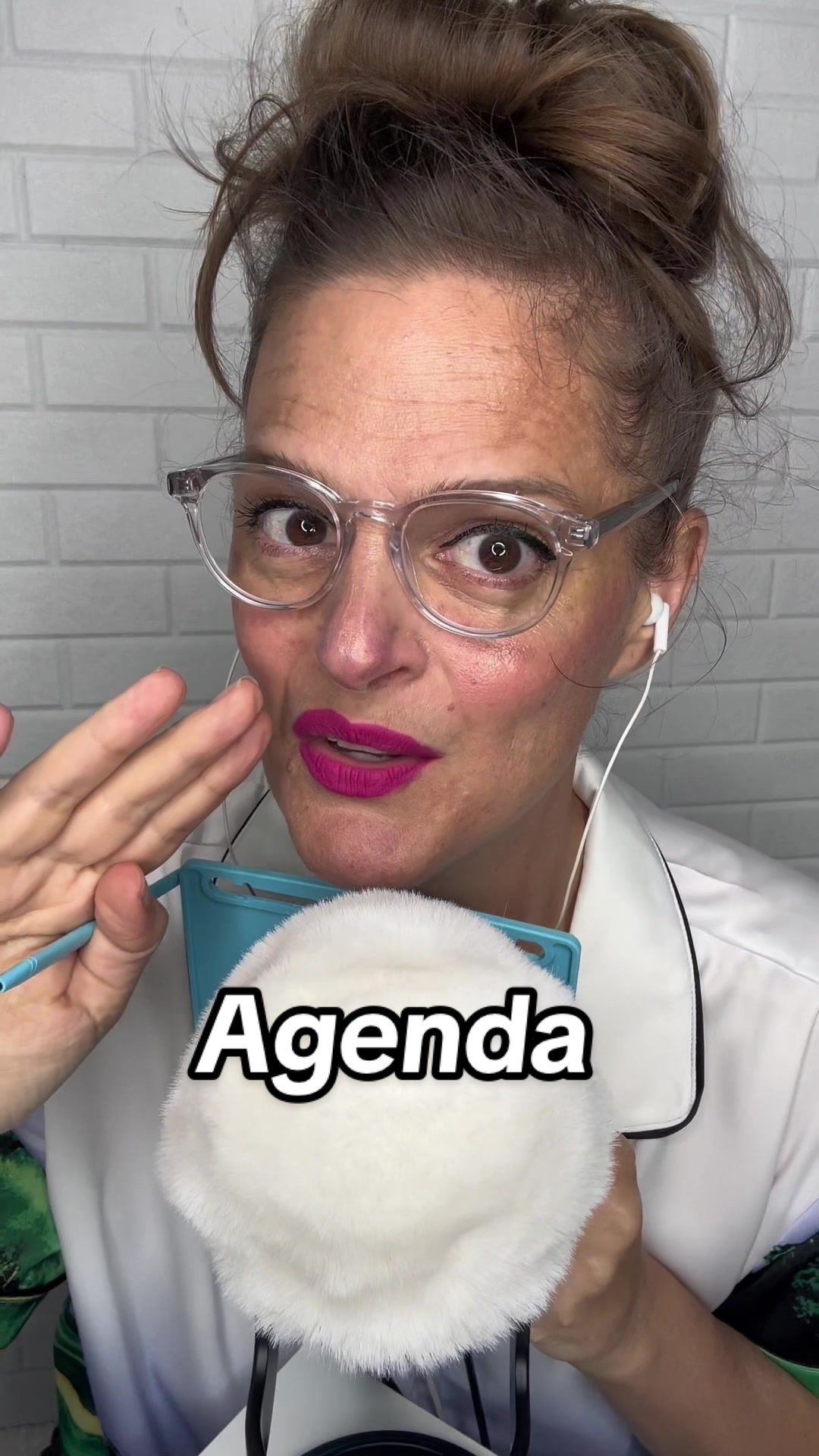 TikTok post by @melbyasmr for Warby Parker. Caption reads: (Hiii, I’m filled with shyness, yet joy  to be....