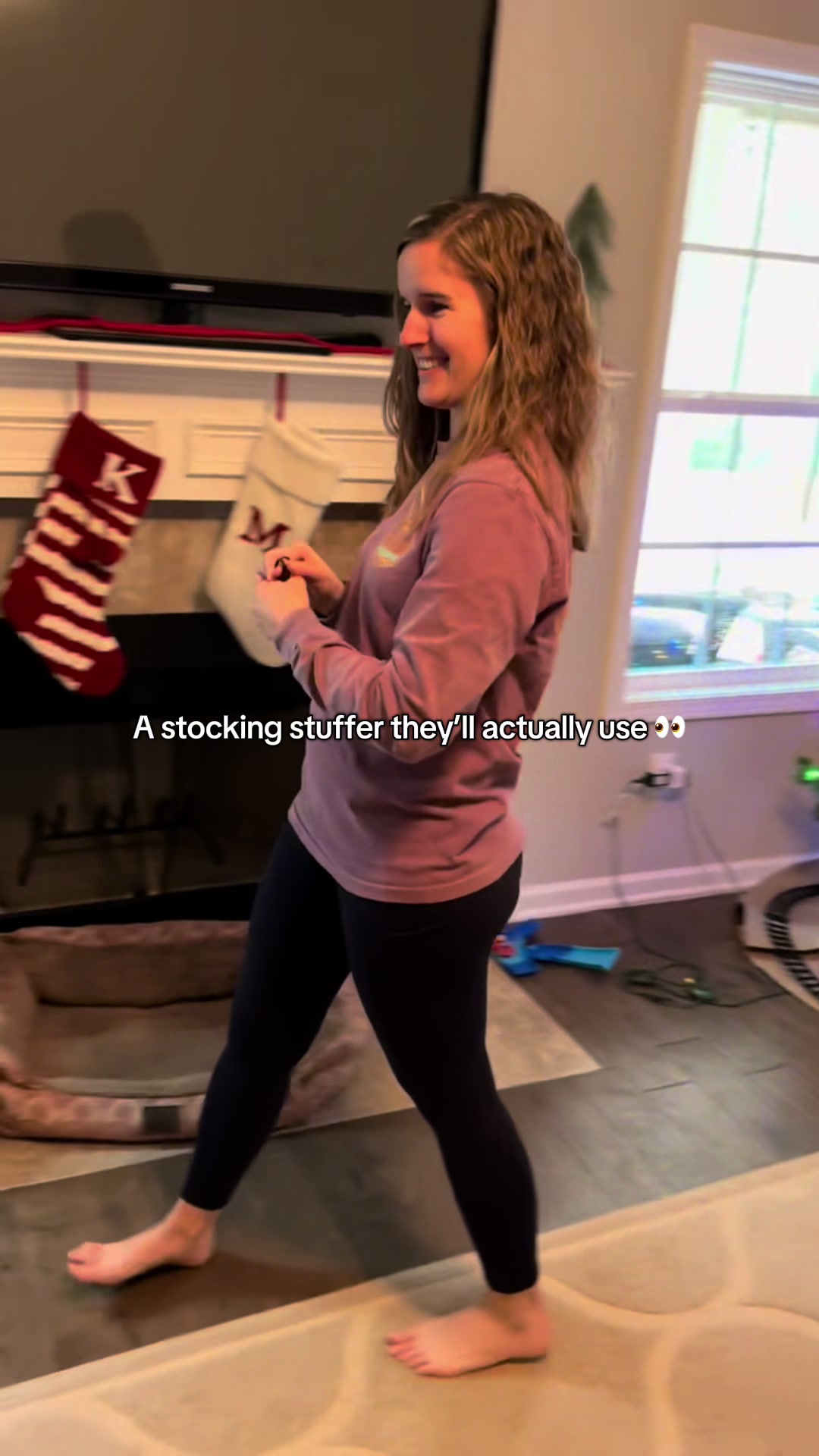 TikTok post by @sugarandsunshinemama for Ocoopa. Caption reads: [...] to everyone’s stockings this year 🧤🎄....