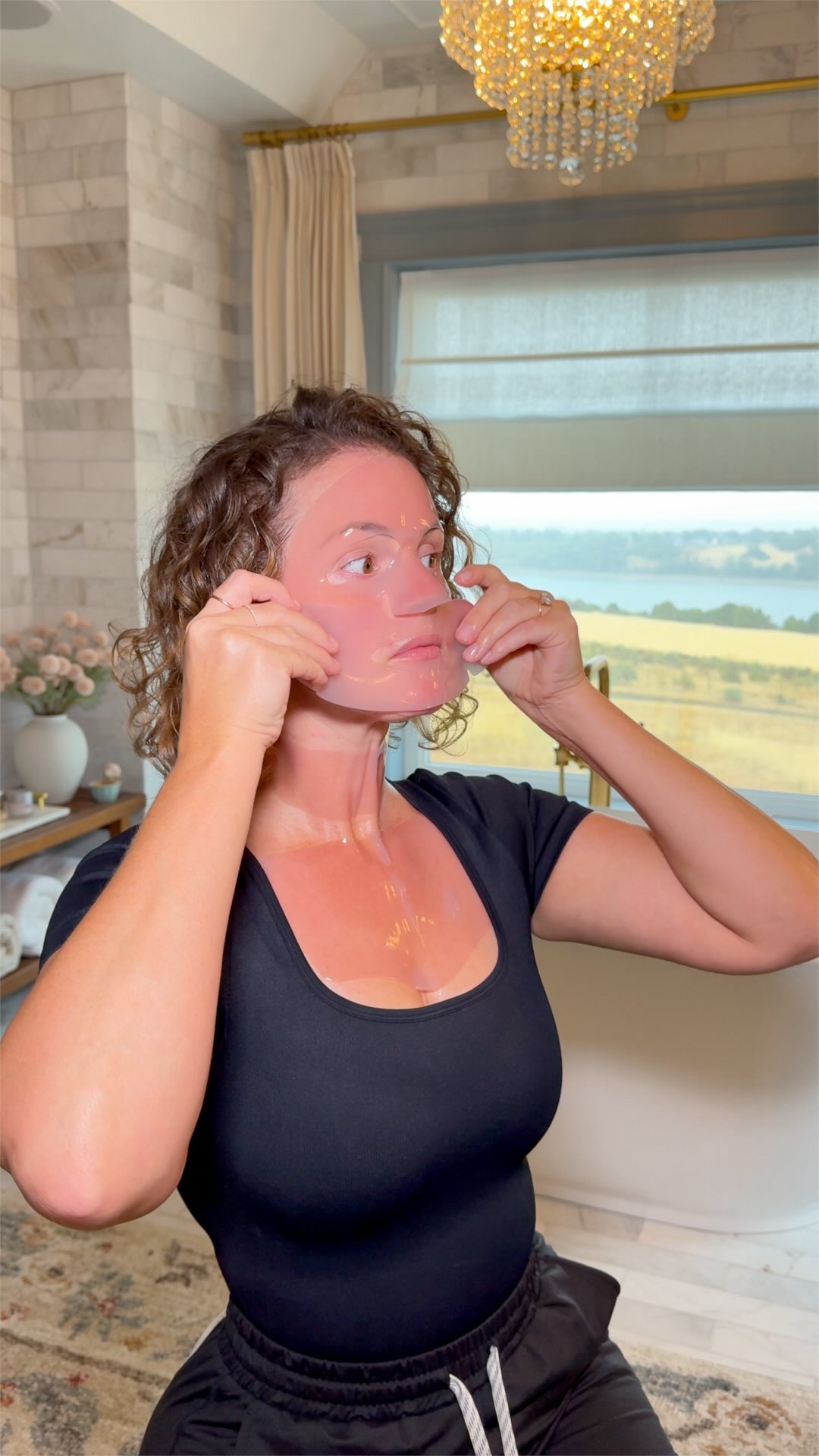 Instagram post by @bonniehoellein for Karuna Skin. Caption reads: ✨GIVEAWAY✨ My skin has been going THROUGH IT and....