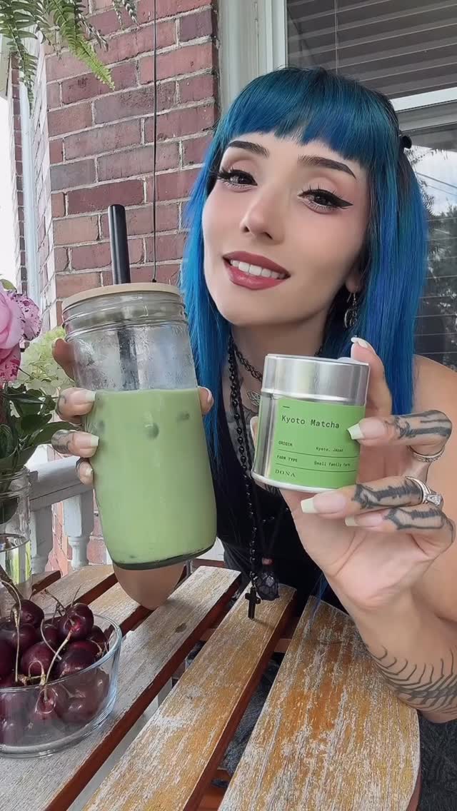 Instagram post by @witchy_womaan for Dona. Caption reads: I genuinely love Matcha! A lot of people say it....