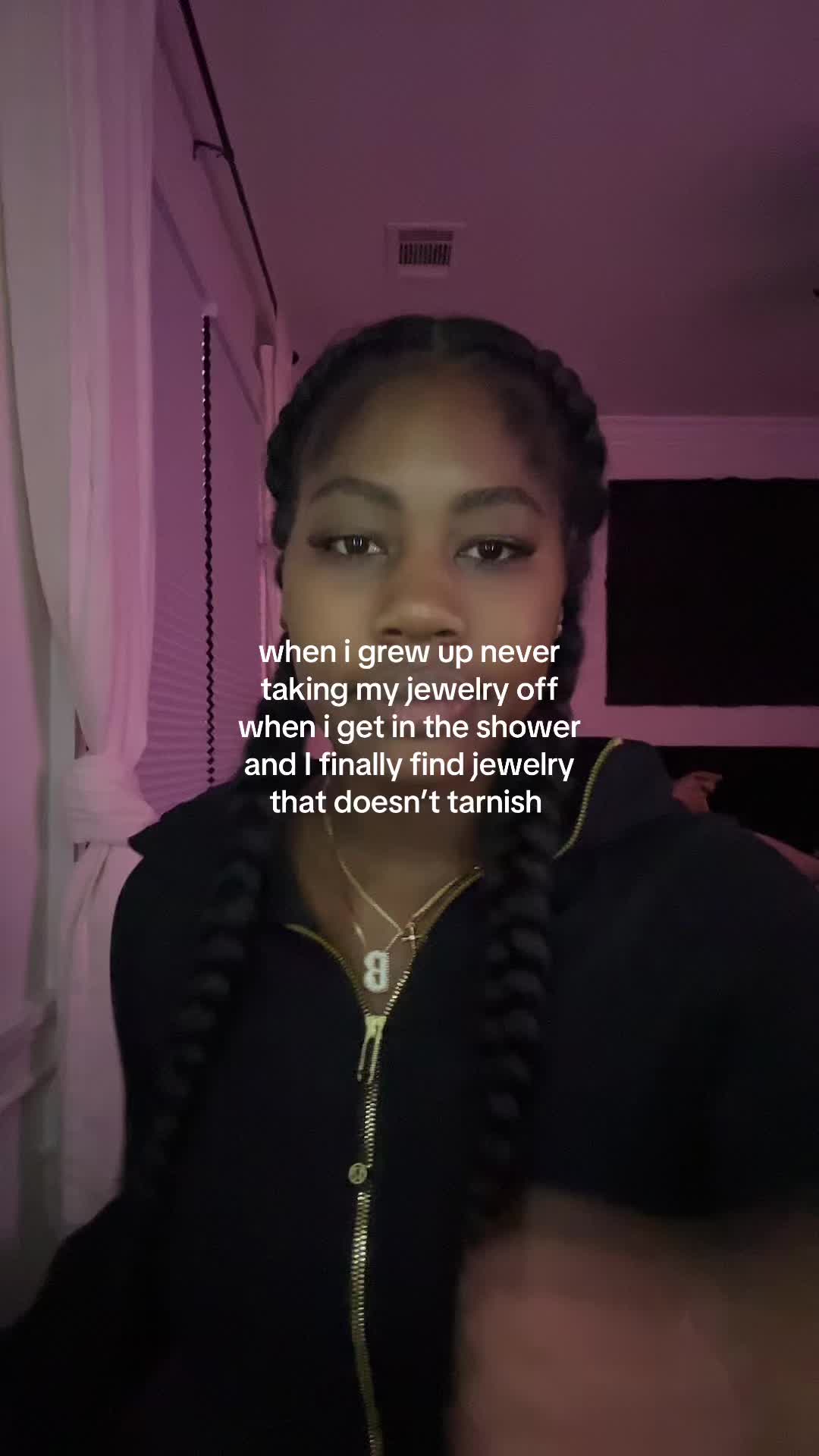 TikTok post by @breamichellee for EVRY JEWELS. Caption reads: my jewelry is from @EvryJewels! use code: BREA758....