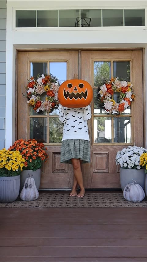 Instagram post by @carcabaroad for Balsam Hill. Caption reads: [...] back🎃 LOVE the new fall wreaths from....