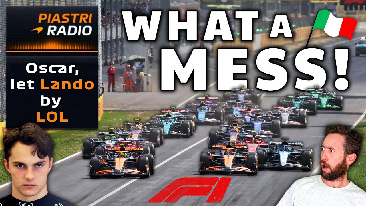 YouTube post by @FormulaBone for Indeed. Caption reads: The 2025 F1 Italian Grand Prix Was A MESS!.