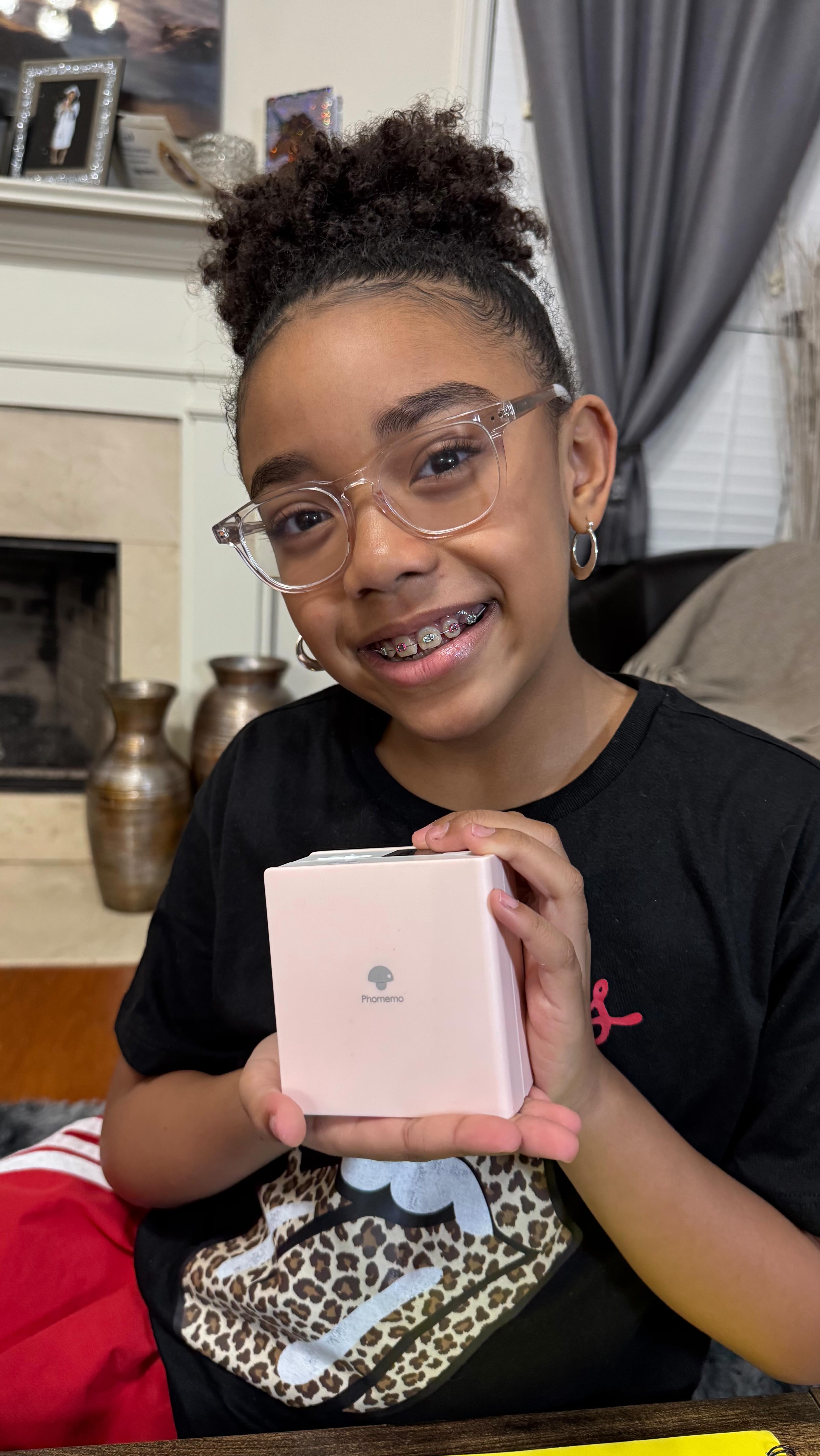 Instagram post by @itispaigem for Phomemo. Caption reads: You’ve been asking 👀 and here it is… the....