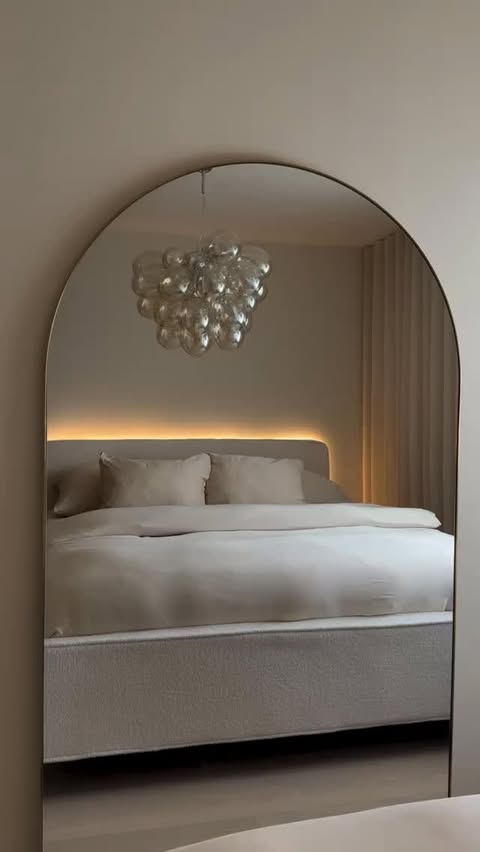 Instagram post by @regine_monet.fit for West Elm. Caption reads: [...] Schaefer Wood Trim Low Profile Bed from....