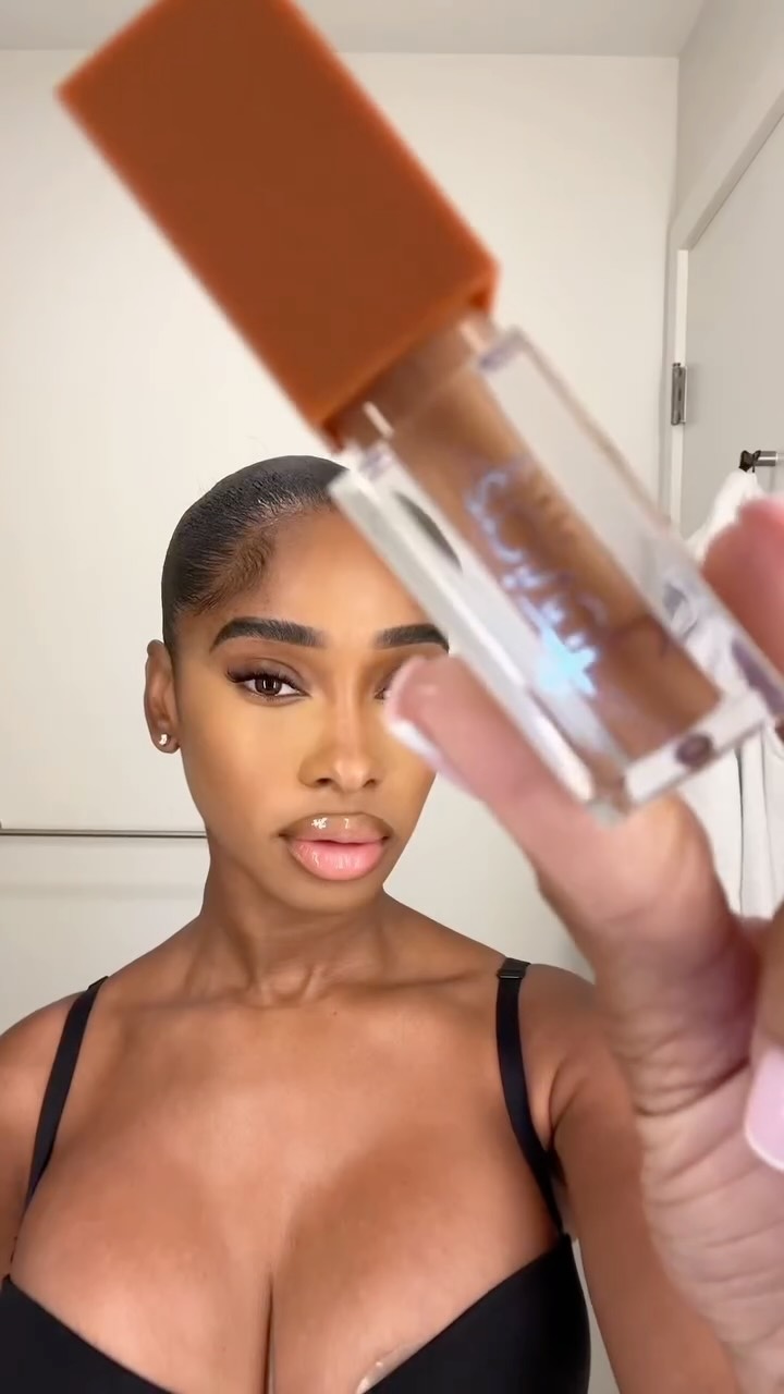 Instagram post by @therealprettygrl for Juvia’s Place. Caption reads: So excited to try these liquid eye shadows....