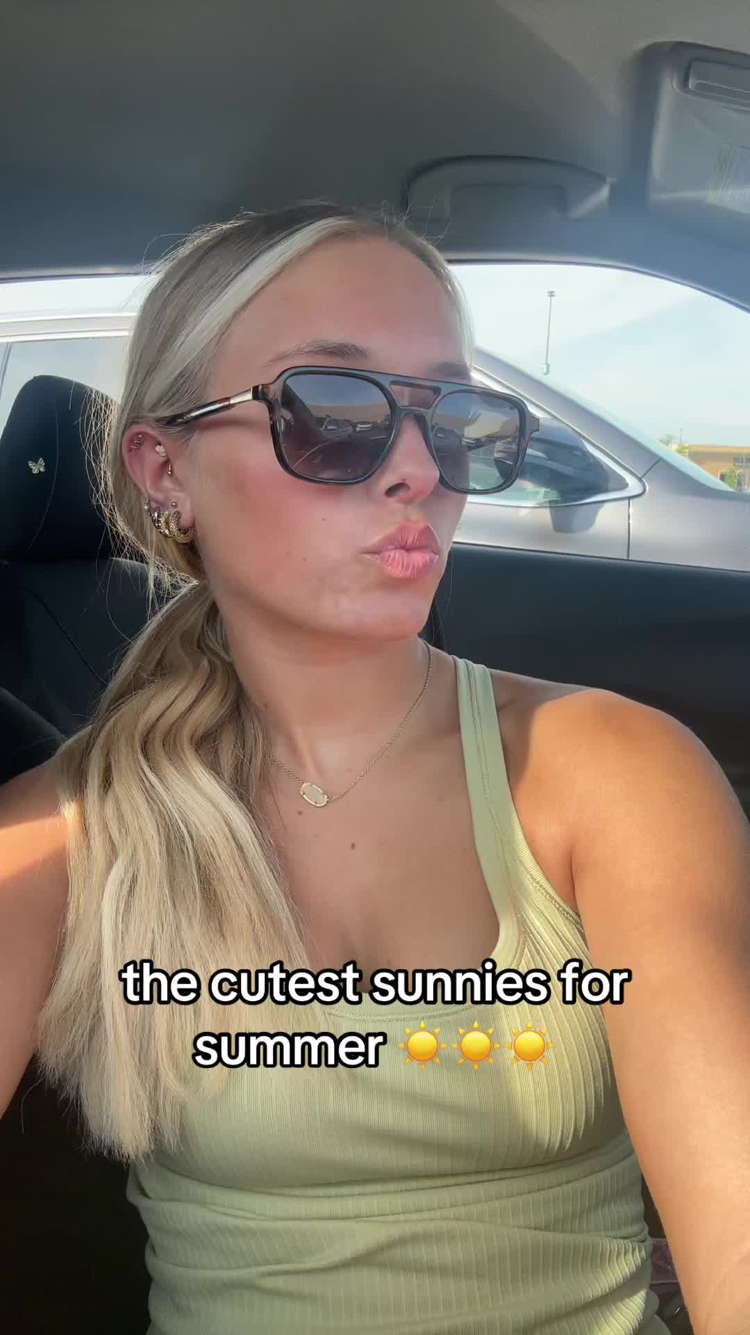 TikTok post by @kyleestiktok0 for Cyxus. Caption reads: they’re perfect 🤩 @Cyxus Eyewear #sunglasse....