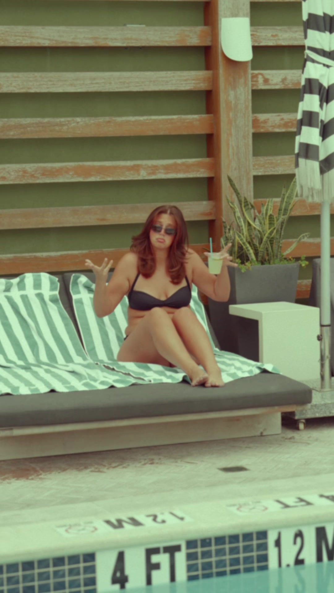 TikTok post by @kakikirkk for Hilton. Caption reads: [...] poolside 😎 book your spring break with....