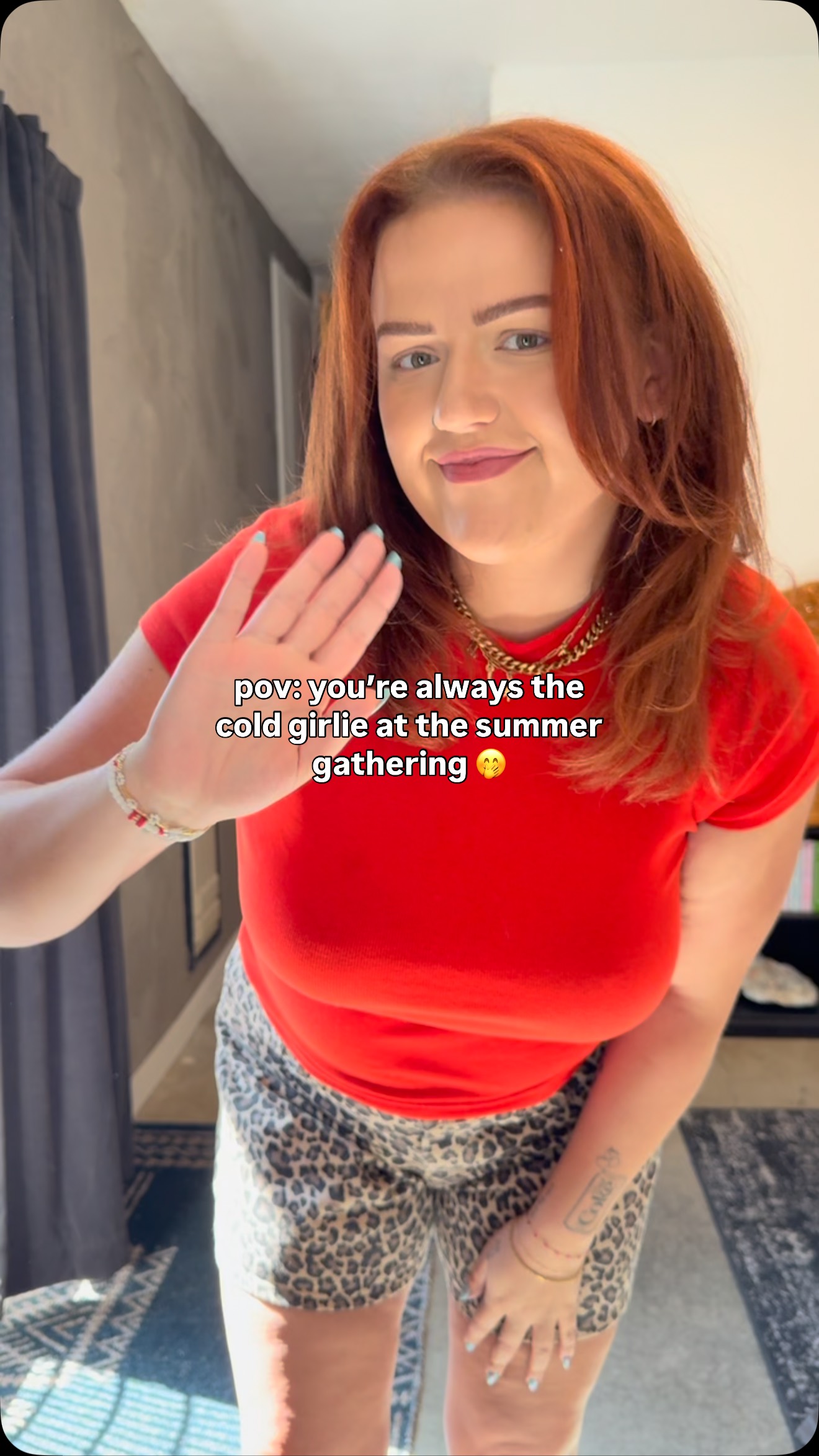 Instagram post by @simplyjuliannaevans for Get The Mozy. Caption reads: Summer is here, but chilly moments still sneak up....