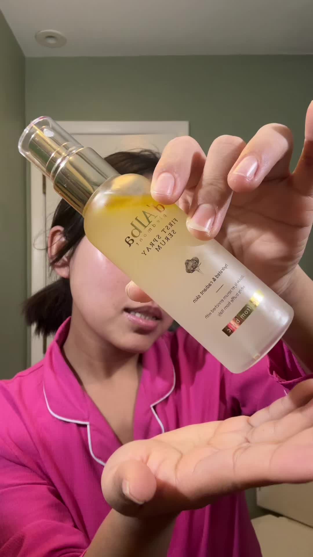 TikTok post by @inshanrumdali for d’Alba. Caption reads: @d’Alba US @d'Alba Piedmont US #dalbamist.