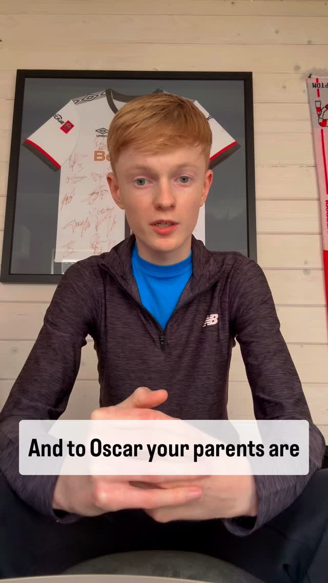Instagram post by @oscarskidsireland for CLARINS USA. Caption reads: Very emotional video today! Yav, Lar, Oscar and....