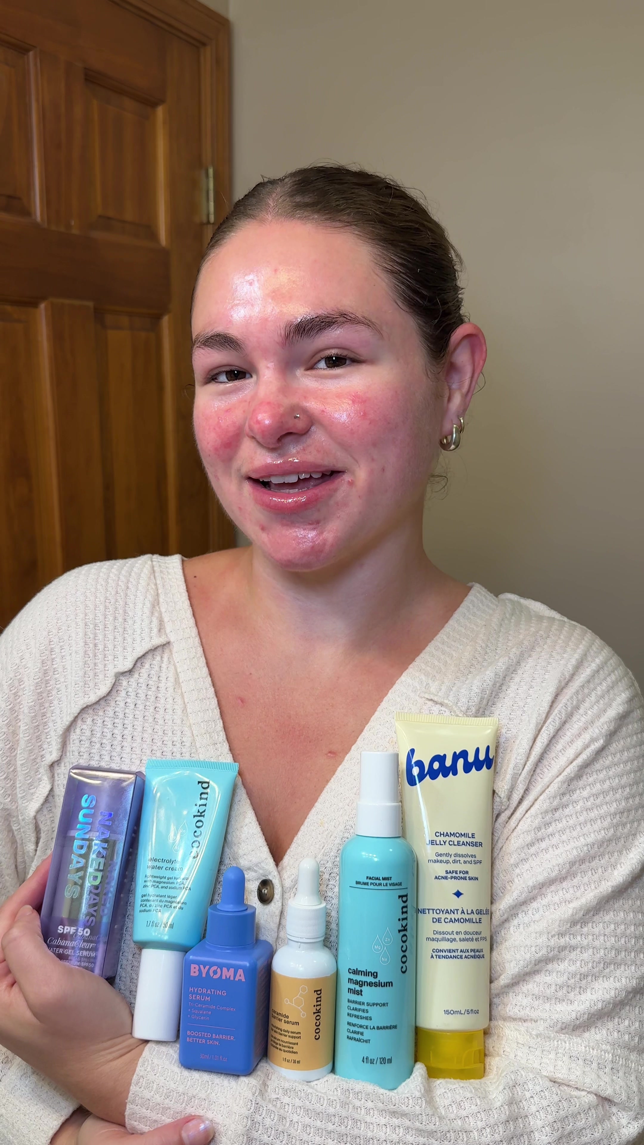 TikTok post by @taylorspry2 for Banuskin. Caption reads: My skins breakfast! 🍳 video idea from @Haven |....