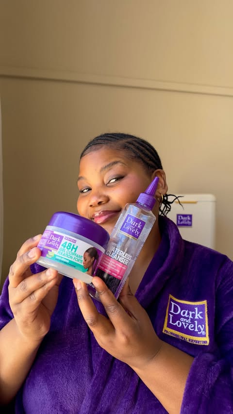Instagram post by @refiloe_magabe for Dark and Lovely. Caption reads: [...] I got my products @clicks_sa....