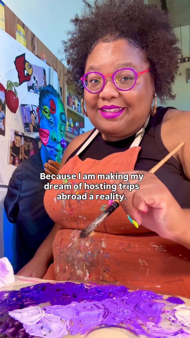 Instagram post by @laniatheartist for TrovaTrip. Caption reads: [...] to breathe again. I’m partnering with....