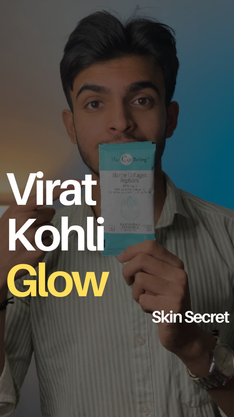 Instagram post by @glowwithaashish for The Co Being. Caption reads: .