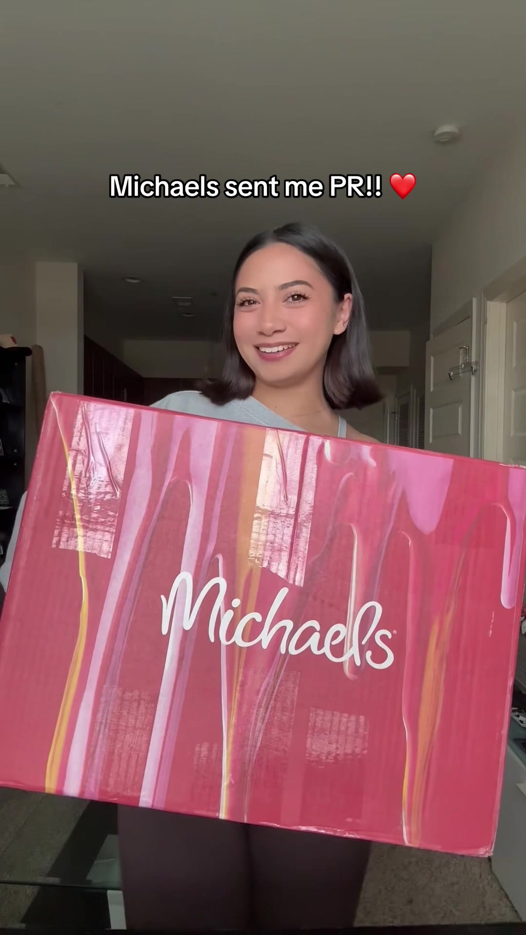TikTok post by @xinecrochets for Michaels Stores. Caption reads: thank you @Michaels Stores for sending me this....