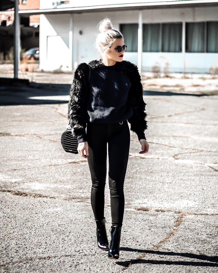 Instagram post by @misstarabelle for Hudson Jeans. Caption reads: sweating in the name of fashion 😅 and I legit....