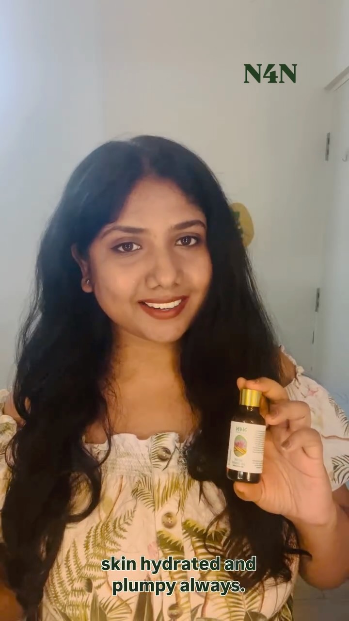 Instagram post by @meghna.malini for Nature4Nature Beauty. Caption reads: ✨ Do you know the secret of waking up with that....