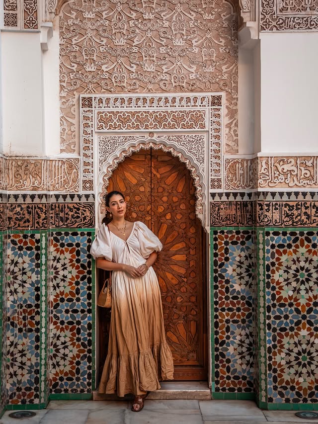 Instagram post by @anoushkalila for Soru Jewellery. Caption reads: It’s simply not a trip to Marrakech without a snap....