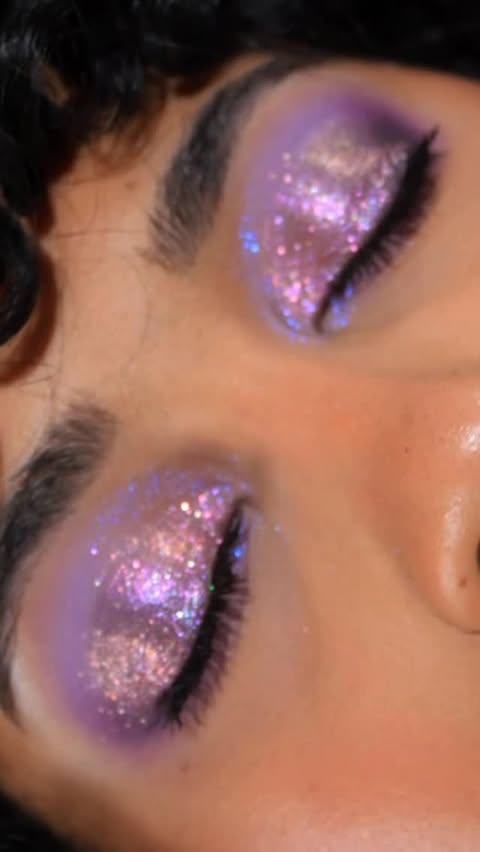 Instagram post by @noopur_makeup for ONE/SIZE. Caption reads: Easy Purple Eyeshadow #AD Does anyone remember how....