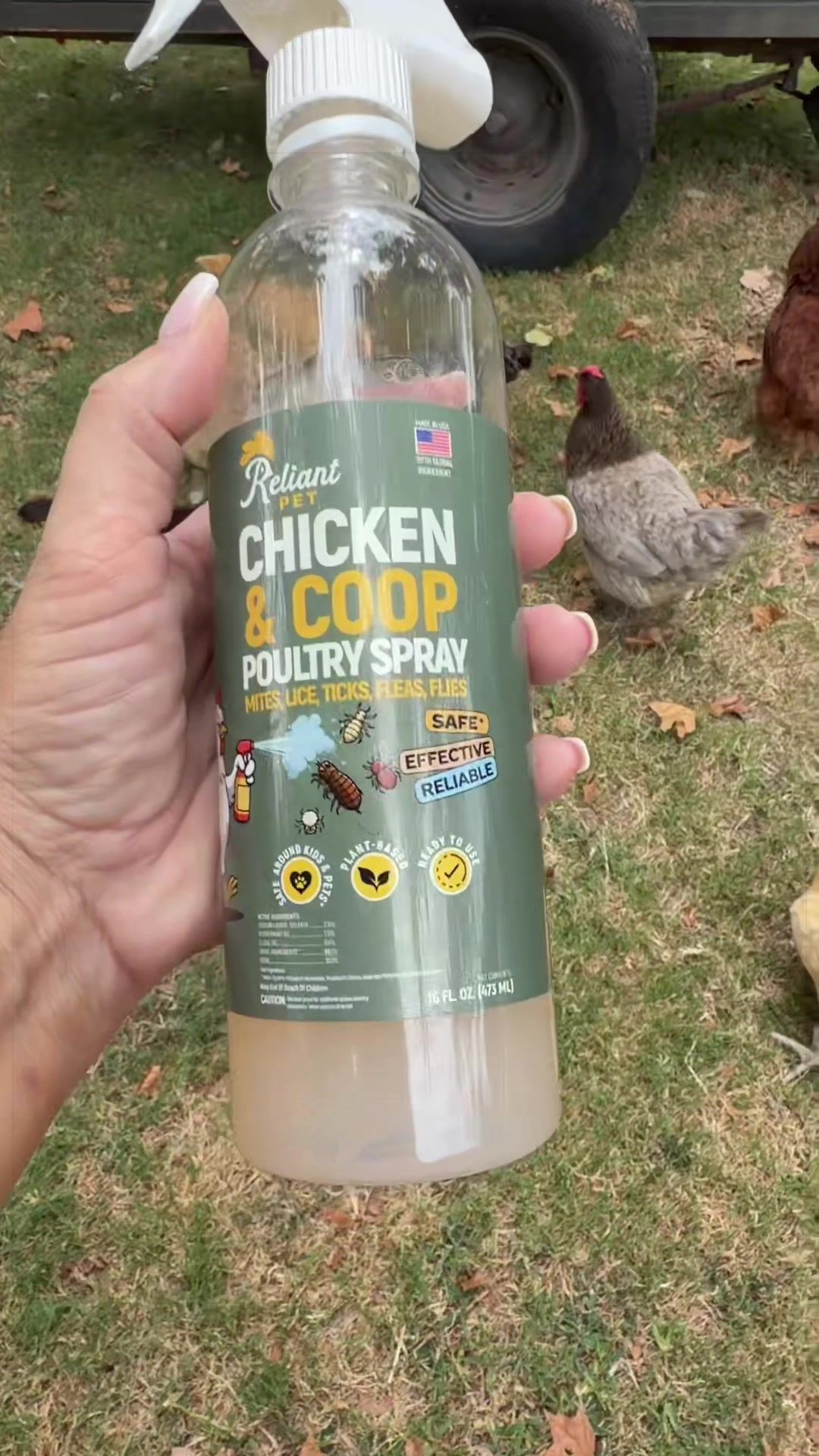 TikTok post by @deeintexas_shops for Reliant Pet. Caption reads: [...] from mites, lice and other pests.....
