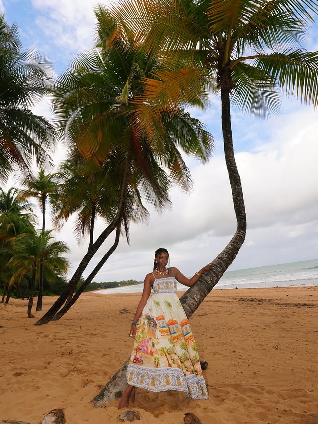 Instagram post by @nylah.akua for FARM Rio. Caption reads: [...] - and of course because it’s from @farmrio a....