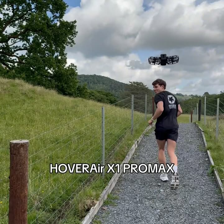 Instagram post by @jacobwardd for Hoverair. Caption reads: What do you think of this footage?....