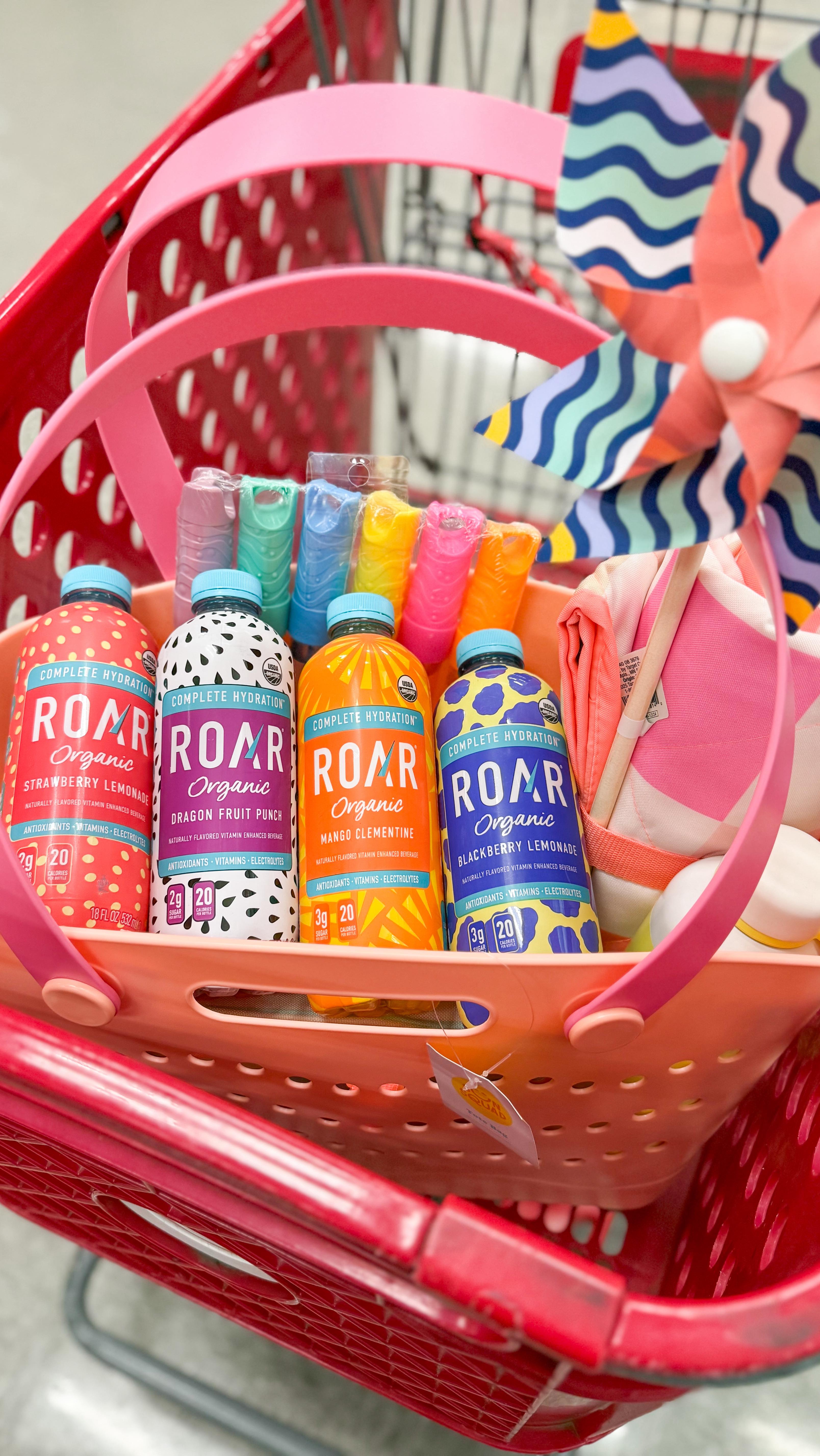 Instagram post by @probablyat_target for ROAR Organic. Caption reads: [...] at @target I’ve partnered with @roarorganic....