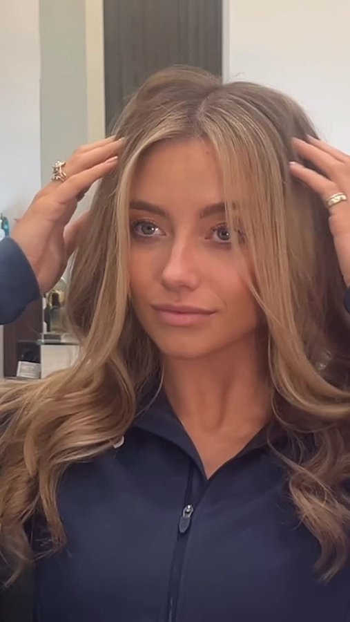 Instagram post by @kleinepowell for Aveda. Caption reads: Hair day mini vlog @aveda 🧸🤍💫 #avedapartner 
My....