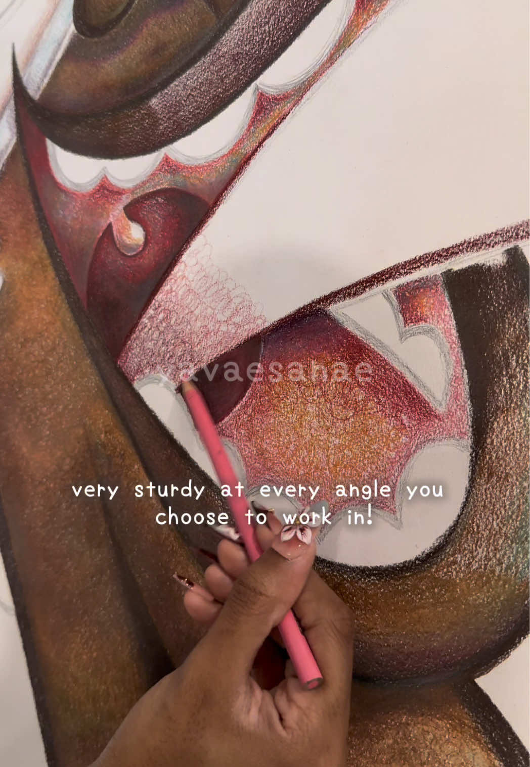 TikTok post by @yavaesanae for MEEDEN ART. Caption reads: [...] 6 month update on my HUGE easel from....