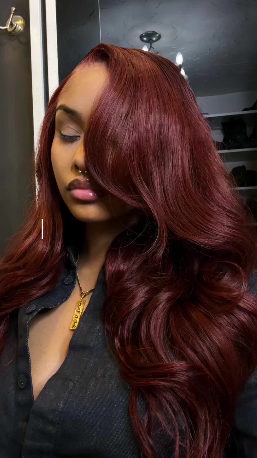TikTok post by @bbydollaz for OQHAIR. Caption reads: currently in love w this hair btw @OQHAIR....