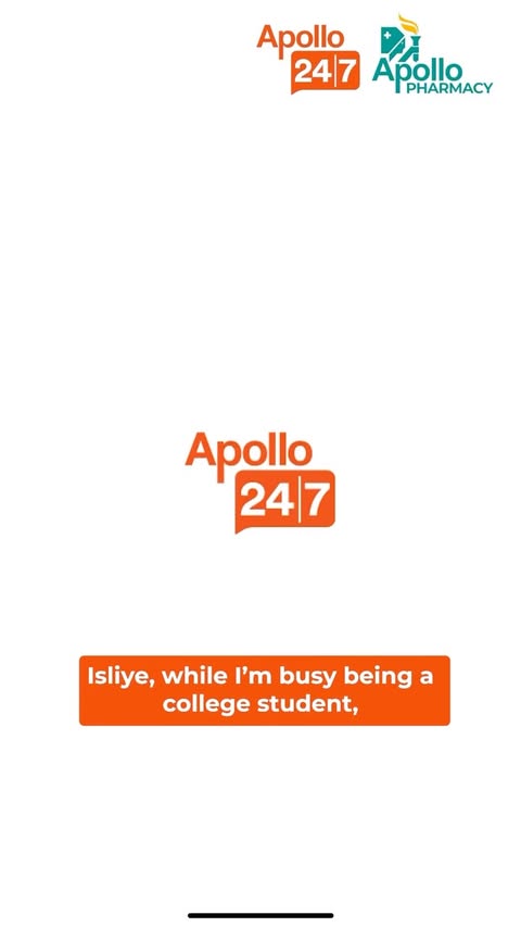 Instagram post by @khushiiahujaa for Apollo 24x7. Caption reads: College life is already a mix of classes, friends,....