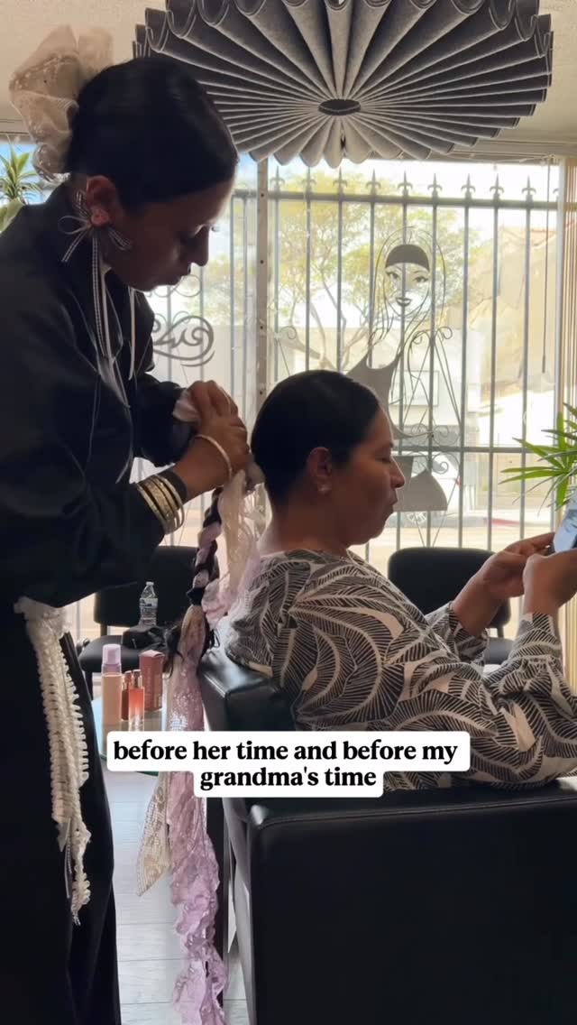 Instagram post by @monosdemininez for VEGAMOUR. Caption reads: Each strand of hair is a root that ties us back to....