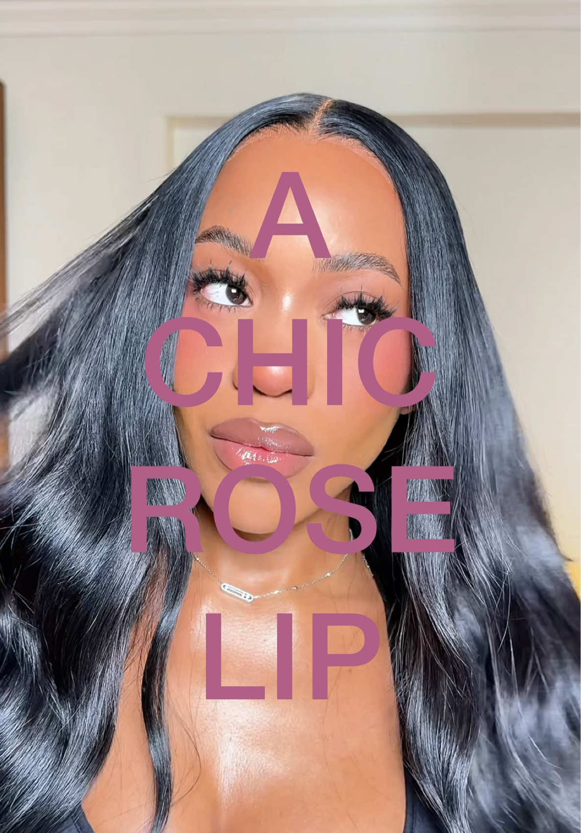 TikTok post by @mikaimcdermott for Fenty Beauty. Caption reads: I’ve been wearing the @Fenty Beauty Gloss Bomb....