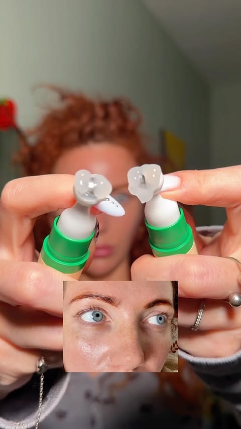 Instagram post by @hanna.curls for AXIS-Y. Caption reads: #axisy #eyeserum #kbeauty #koreanskincareroutine.