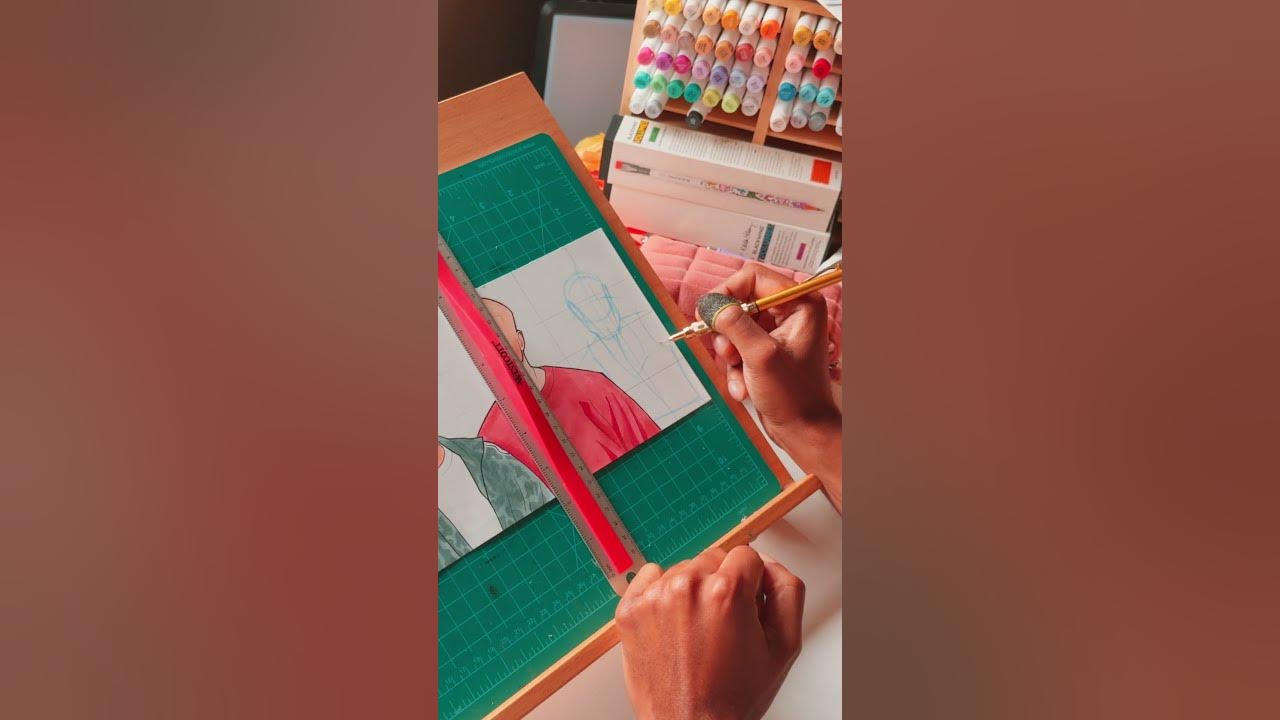 YouTube post by @KwikDraw35 for Ohuhu. Caption reads: [...] #art #twitch #twitchstreamer OHUHU Markers....