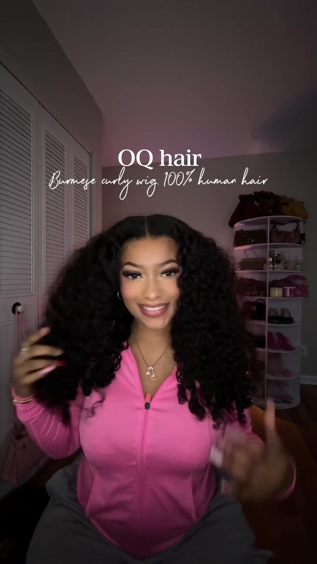 TikTok post by @symphonymariah for OQHAIR. Caption reads: in love 😍😍💋 @OQHAIR @oqhairshop @oqhairofficial....