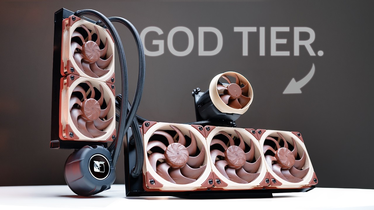 YouTube post by @HardwareCanucks for NZXT. Caption reads: [...] NL-LC1-42 (420mm) - NL-ACF1 Fan - Buy the....